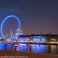 Buy canvas prints of London Eye long exposure by Steve Hughes