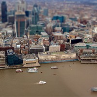 Buy canvas prints of London Tilt shift from The Shard by Steve Hughes