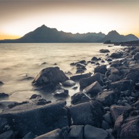 Buy canvas prints of Sunset from Elgol beach by Steve Hughes