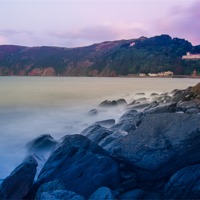 Buy canvas prints of Looking back to Lynmouth by Steve Hughes