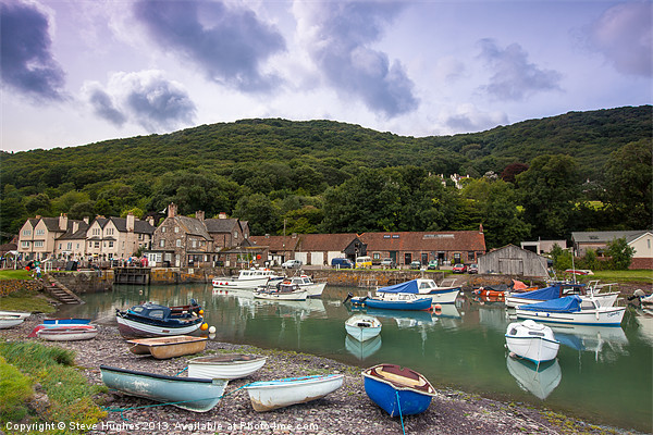 Boats at Porlock Weir Picture Board by Steve Hughes