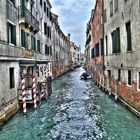 Buy canvas prints of Venetian Canals Italy by Steve Hughes