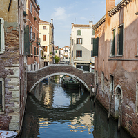 Buy canvas prints of Venetian Canals Italy by Steve Hughes