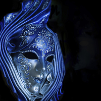 Buy canvas prints of Blue Venetian Mask by Steve Hughes