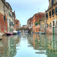Buy canvas prints of Venetian waterway by Steve Hughes