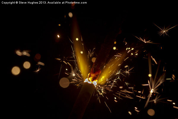 Sparkler firework fun Picture Board by Steve Hughes