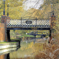 Buy canvas prints of Kiln Bridge in Autumn by Steve Hughes
