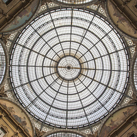 Buy canvas prints of Roof of The Galleria Vittorio Emanuele II by Steve Hughes