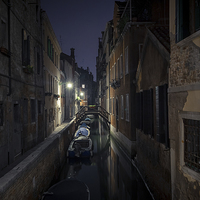 Buy canvas prints of Venetian night view by Steve Hughes