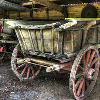 Buy canvas prints of Vintage farm hay carts by Steve Hughes