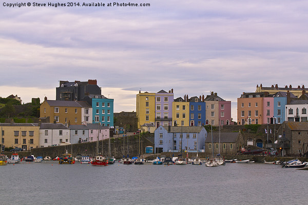 Tenby Harbour Pembrokeshire Picture Board by Steve Hughes
