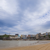 Buy canvas prints of Tenby from the beach by Steve Hughes