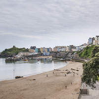 Buy canvas prints of Tenby from the Promenade by Steve Hughes