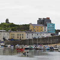 Buy canvas prints of Tenby Harbour Pembrokeshire Wales by Steve Hughes