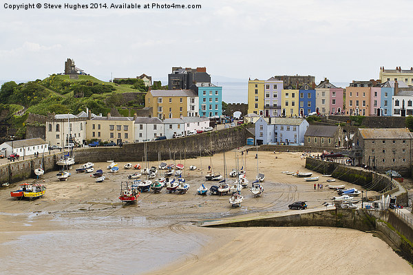 Tenby Harbour Pembrokeshire Wales Picture Board by Steve Hughes