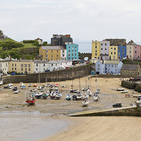 Buy canvas prints of Tenby Harbour Pembrokeshire Wales by Steve Hughes