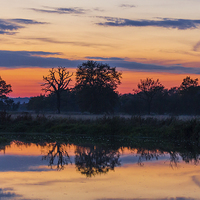Buy canvas prints of  Sunset on the river Wey by Steve Hughes