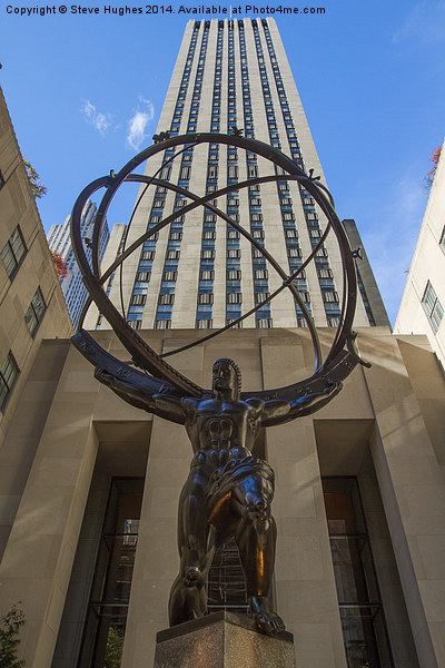 Bronze Statue at Rockefeller Centre Manhattan Picture Board by Steve Hughes