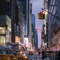 Buy canvas prints of  Streets of New York at dusk by Steve Hughes