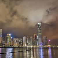 Buy canvas prints of  Hongkong from across the harbour by Steve Hughes