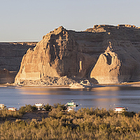 Buy canvas prints of  Lake Powell Panoramic by Steve Hughes