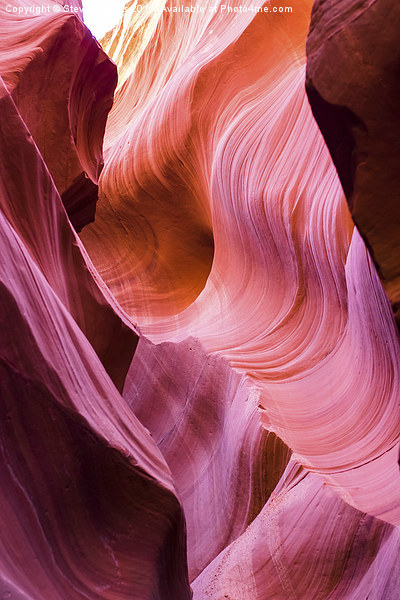  Ripples and textures of Antelope Canyon. Picture Board by Steve Hughes