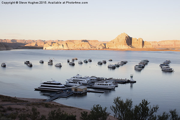  Boats on Lake Powell Picture Board by Steve Hughes