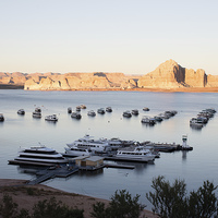 Buy canvas prints of  Boats on Lake Powell by Steve Hughes