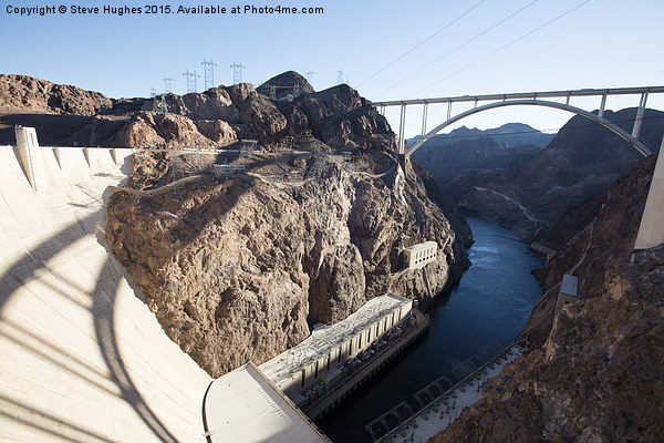  Over the edge of Hoover Dam Picture Board by Steve Hughes