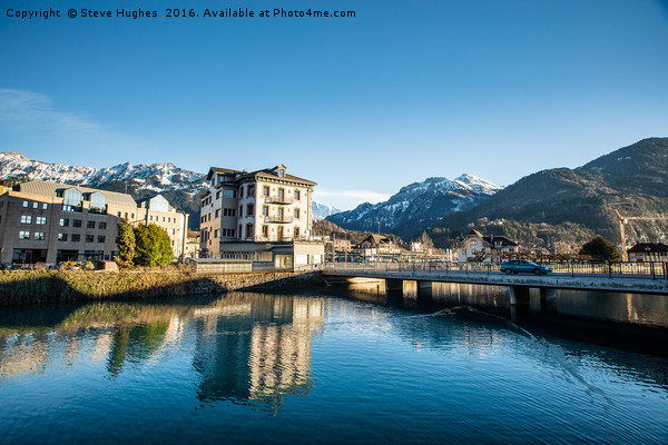 Interlaken Switzerland Picture Board by Steve Hughes