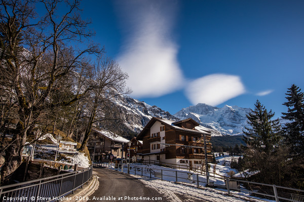 Wengen in the Swiss Alps Picture Board by Steve Hughes