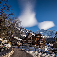 Buy canvas prints of Wengen in the Swiss Alps by Steve Hughes