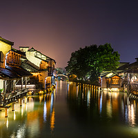 Buy canvas prints of Ancient  Chinese town of Wuzhen by Steve Hughes