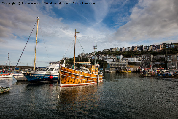 Fishing boat at Mevagissey  Picture Board by Steve Hughes