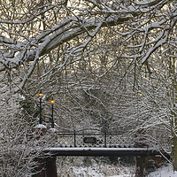 Buy canvas prints of Kiln Bridge In Winter by Steve Hughes