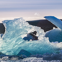 Buy canvas prints of Icebergs in the Ice Lagoon at Jökulsárlón  by Steve Hughes
