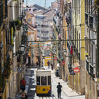 Buy canvas prints of Lisbon street view by Steve Hughes
