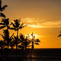 Buy canvas prints of Sunset seen from Big Island Hawaii by Steve Hughes