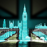 Buy canvas prints of Big Ben and Palace of Westminster inverted by Steve Hughes