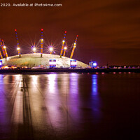 Buy canvas prints of The O2 London at night by Steve Hughes
