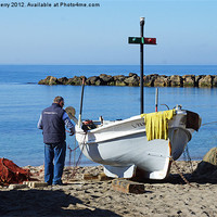 Buy canvas prints of Fishermen at work by Digby Merry