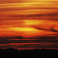 Buy canvas prints of Fiery Yorkshire Sunset by Roger Butler