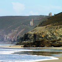 Buy canvas prints of Chapel Porth from Porthtowan by Roger Butler