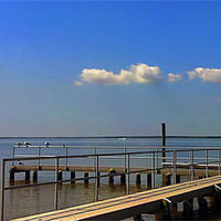 Buy canvas prints of Courtney Campbell Causeway by Mikaela Fox