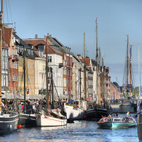 Buy canvas prints of Denmark..... Nyhvn at New Harbour (1) by Larry  Davis