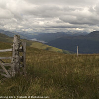 Buy canvas prints of A moody view from the summit of Bienn Dubh by Simon Armstrong