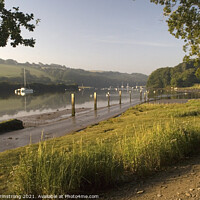 Buy canvas prints of The tidal road at Aveton Gifford, Devon by Simon Armstrong
