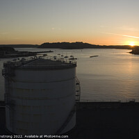 Buy canvas prints of Cattewater Sunset, Plymouth by Simon Armstrong