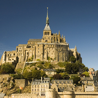 Buy canvas prints of Le Mont-St-Michel, Normandy, France by Simon Armstrong