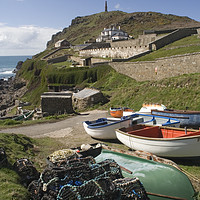 Buy canvas prints of Fishing boats, Cape Cornwall by Simon Armstrong